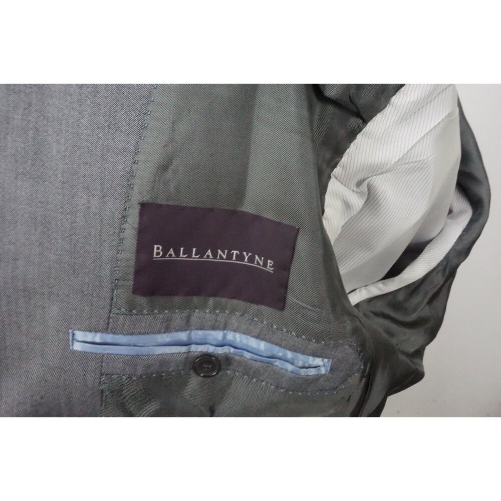 Ballantyne Light Gray 100% Wool 2 Pc Suit Jacket Pants 44R BRAND NEW - Picture 8 of 12